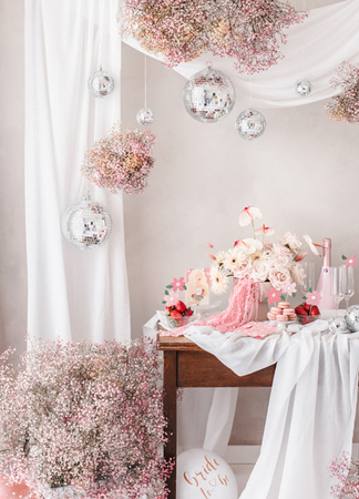 Toppery na tort Kwiaty 13-14,5 cm 8 szt.