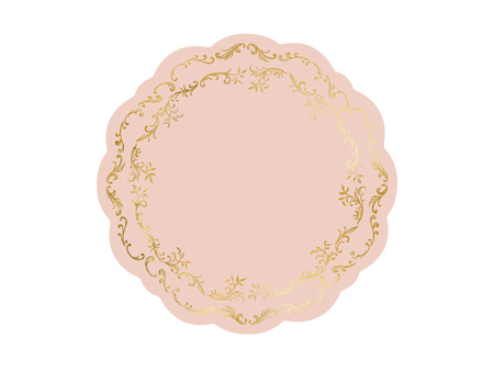 Podkładki pod talerze Ornament, brudny róż, śr. 35.5 cm (1 op. / 6 szt.)