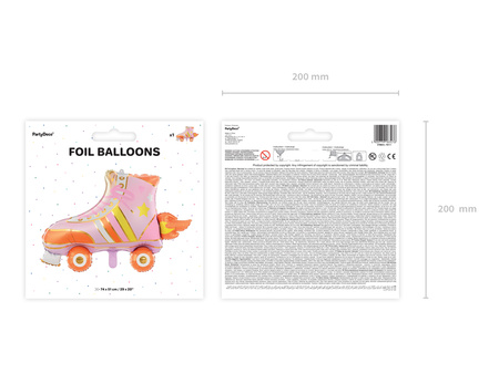 Balon foliowy Wrotka różowy 74 x 51 cm