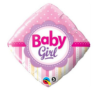 Balon foliowy 18" QL SQR "Baby Girl"