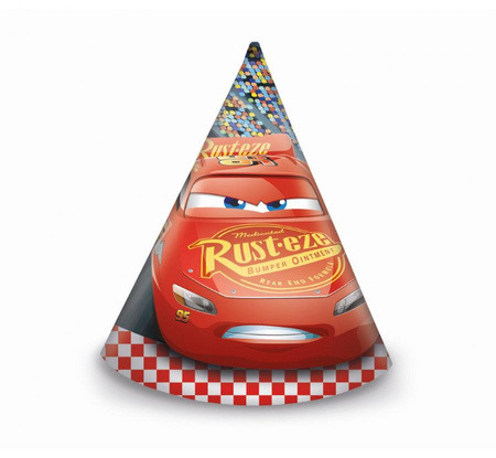 Czapeczki papierowe "Cars 3", 6 szt.