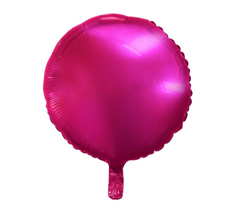 Balon foliowy "Okrągły", ciemnoróżowy, 18" KK