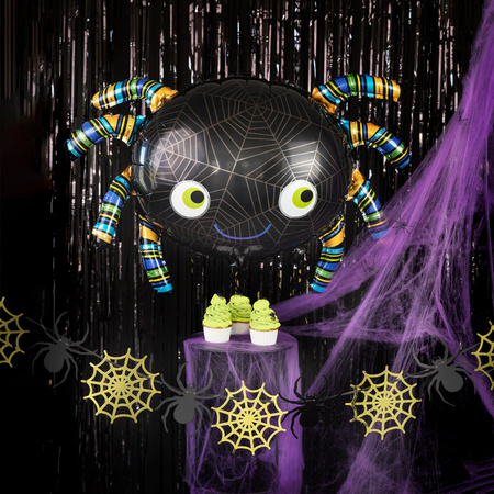 Girlanda Halloween Pająki i pajęczyny złoto-czarna 220cm
