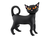 Balon foliowy stojący Kot Halloween czarny 45 x 48 cm