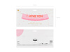 Baner Walentynki I Love You różowy 150 x 30 cm
