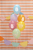 Balony lateksowe 8 urodziny Happy 8 Birthday mix 30 cm 6 szt.
