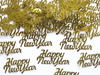 Konfetti Sylwester Happy New Year złote 4 x 2 cm 3 g
