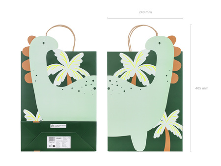 Torebka na prezenty Dinozaury 10 x 24 x 37 cm