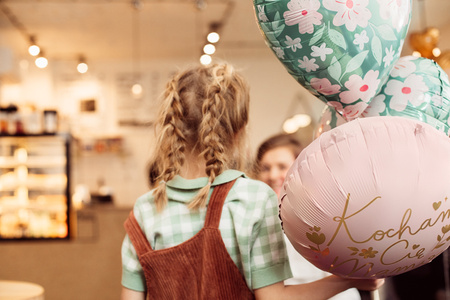 Balon foliowy Kocham Cię Mamo różowy 45 cm