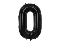 Balon foliowy Cyfra 0 czarny 86 cm