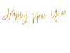 Baner Sylwester Happy New Year złoty 66 x 18 cm