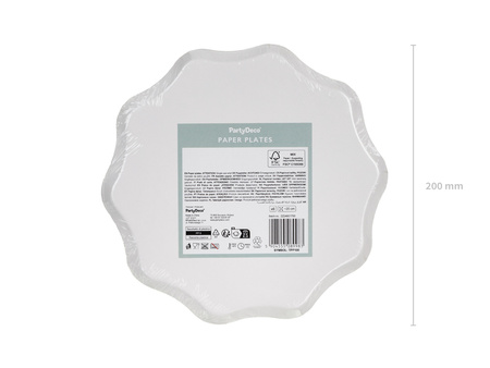 Talerzyki papierowe Kwiaty 20 cm 6 szt.