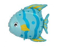 Balon foliowy Rybka niebieski 47 x 44 cm