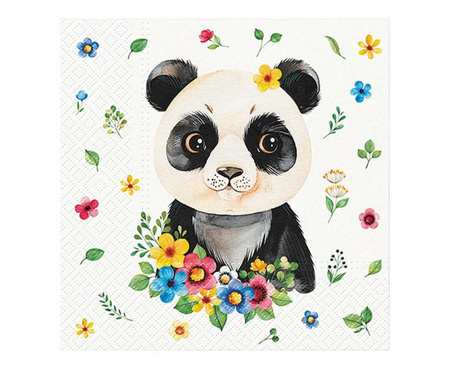 Serwetki PAW wzorzyste Flower Panda 33x33 cm / 20 szt.