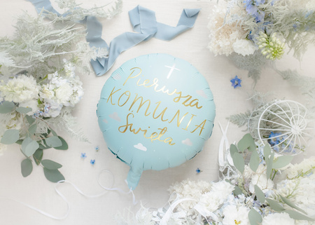 Balon foliowy Pierwsza Komunia Święta 45 cm