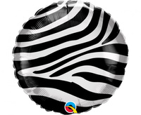 Balon foliowy 18" QL RND Zebra