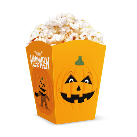 Pudełko na popcorn Halloween Monsters 10x7,5cm 6szt.