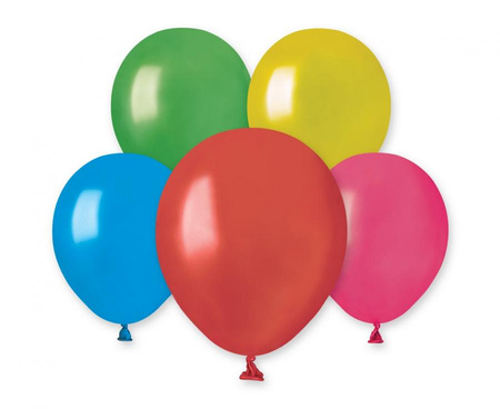 Balony AM50 metal 5" - różnokolorowe 82/ 100 szt.