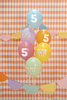 Balony lateksowe 5 urodziny Happy 5 Birthday mix 30 cm 6 szt.