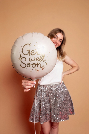 Balon foliowy pastylka Get Well Soon 35 x 35 cm