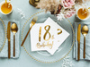 Serwetki papierowe 18 urodziny 18th Birthday białe 33 x 33 cm 20 szt.
