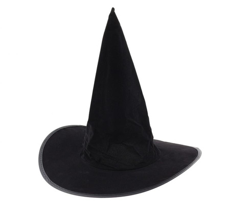 Kapelusz Wiedźma flokowany Halloween rozm. S