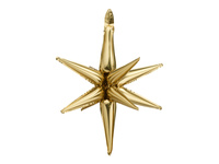 Balon foliowy Gwiazda 3D, 105cm, złoto