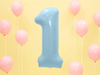 Balon foliowy Cyfra 1 jasnoniebieski 86 cm