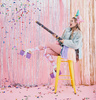 Czapeczki papierowe Happy Birthday 16 cm 6 szt.