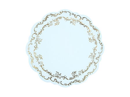 Podkładki pod talerze Ornament, błękitny, śr. 35.5 cm (1 op. / 6 szt.)