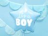 Balon foliowy Gwiazdka - It's a boy, 48cm, jasny niebieski