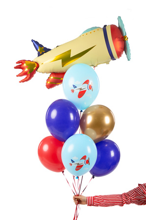 Balony lateksowe Samolot mix 30 cm 6 szt.