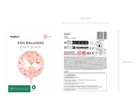 Balon foliowy Koń, 45 cm, mix