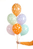 Balony lateksowe Kropki mix 30 cm 6 szt.