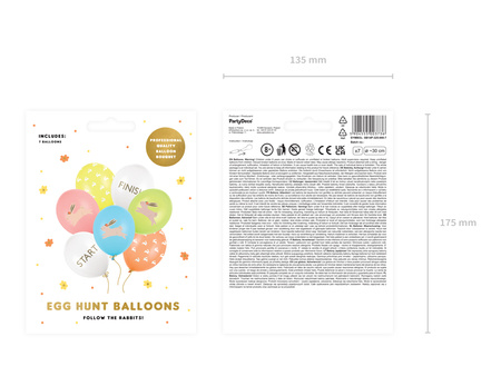 Balony 30 cm, Egg hunt, mix (1 op. / 7 szt.)