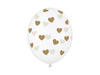 Balony lateksowe Serduszka Crystal przezroczyste 30 cm 6 szt.