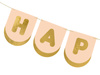 Baner Happy Birthday Konie brązowy 13 x 150 cm