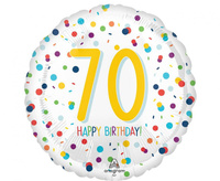 #BFK Balon foliowy 18" SHP - Confetti bday 70
