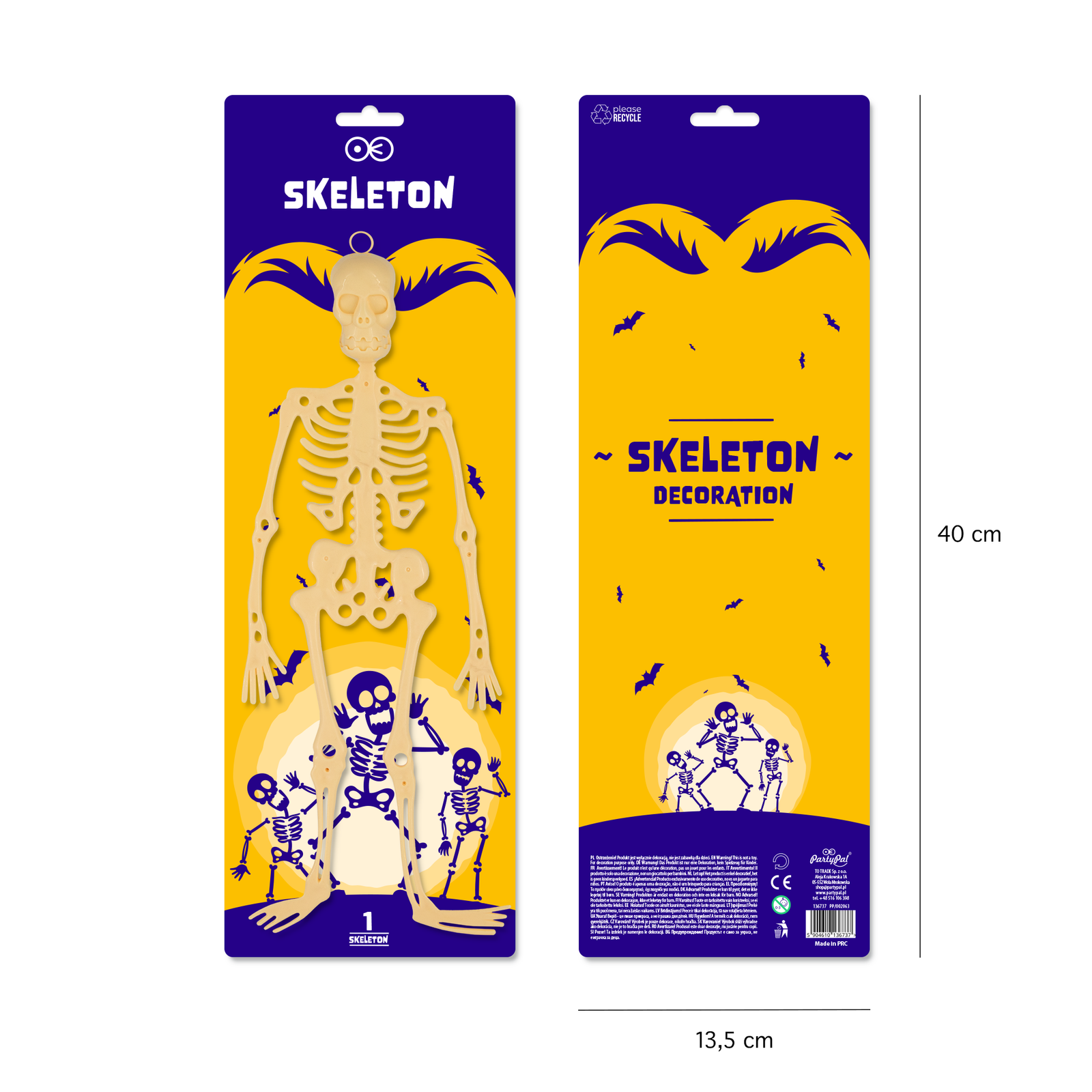Wiszący szkielet Halloween