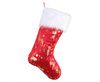 Skarpeta świąteczna czerwona na Boże Narodzenie do powieszenia
