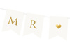 Baner Ślub Mr Mrs biały 15 x 85 cm