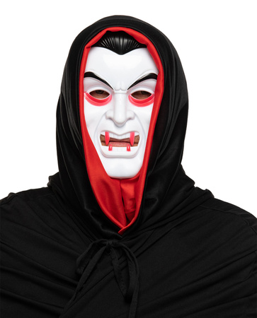 Maska Wampir z kapturem Halloween