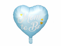 Balon foliowy Baby Shower Mom to Be niebieski 35 cm