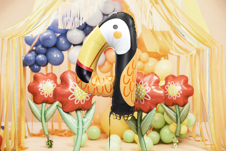 Balon foliowy Kwiatek czerwony 53 x 96 cm