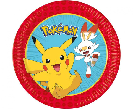 Talerzyki papierowe Pokemon 23 cm 8 szt.