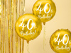 Balon foliowy 40 urodziny 40th Birthday złoty 45 cm
