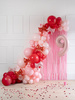 Balony foliowe do girland Kokardy, 25,5 x 25 cm, czerwony (1 op. / 5 szt.)