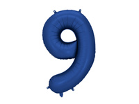Balon foliowy Cyfra 9 granatowy 86 cm