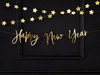 Baner Sylwester Happy New Year złoty 66 x 18 cm