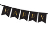 Baner Happy New Year, czarny, 15 x 170 cm